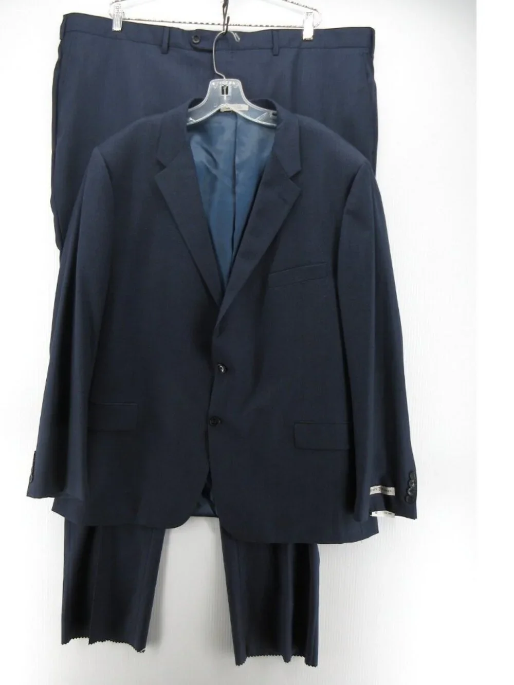 Hickey Freeman Suit 52 Navy Milburn II Wool Formal Luxury USA 46 NEW
